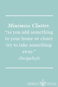 Design Tip - Minimize Clutter